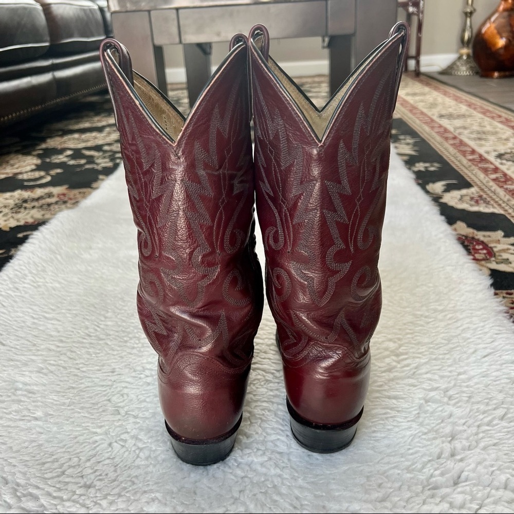 Dan Post Vintage Genuine Brown Leather Men’s Western Cowboy Boots size 9 D - Picture 4 of 11